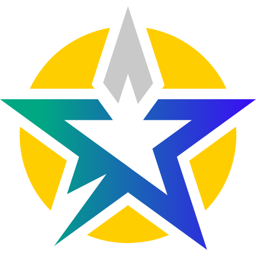 漸變五角星矢量圖標(biāo) logo png