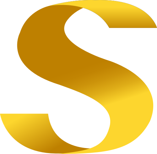黃色字母S曲面線條logo設(shè)計(jì)素材 logo png