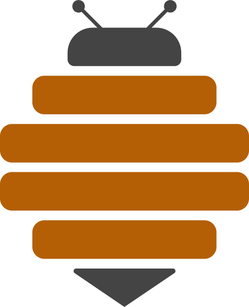 抽象蜜蜂蜂巢矢量圖形 logo png